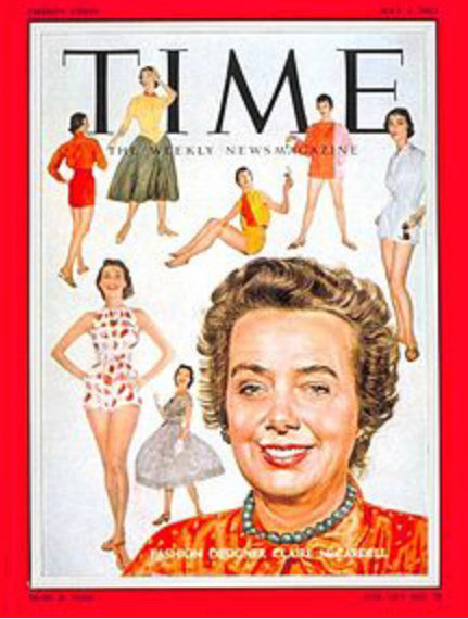 A Time magazine cover of fashion designer Claire McCardell.
